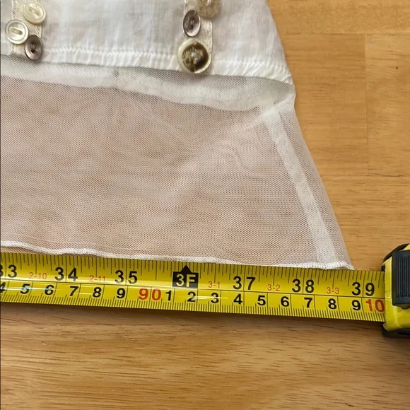 J. Jill White Cotton Skirt Button Embellishment - Picture 8 of 12